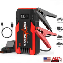 Load image into Gallery viewer, Car Jump Starter, 1600A Peak 51.8Wh Portable Car Battery Jump Starter for Up to 7.2L Gas & 5.5L Diesel Engines, 12V Car Jump Box with 3 Modes Flashlight, Battery Booster Pack Power Bank Car Starter