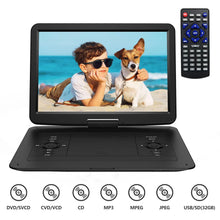 Load image into Gallery viewer, 17.9" Portable DVD Player for Kids and Car with 15.6" Swivel Screen, 6 Hours Working Time, Car DVD Player with Dual Speakers,Remote Control,Support Sync TV,Region Free USB/SD/AV/Multiple Disc Formats