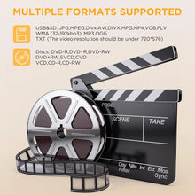 Load image into Gallery viewer, 16.9" Portable DVD Player with 14.1" Swivel HD Screen,with Control Remote, 5-Hour Built-in Rechargeable Battery,Car Charger & AC Adapter, Supports CD/DVD/SD Card/USB/Sync TV, Regions Free