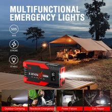 Load image into Gallery viewer, Car Jump Starter, 1600A Peak 51.8Wh Portable Car Battery Jump Starter for Up to 7.2L Gas & 5.5L Diesel Engines, 12V Car Jump Box with 3 Modes Flashlight, Battery Booster Pack Power Bank Car Starter