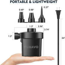 Load image into Gallery viewer, FUNAVO Portable Air Pump With 3 Nozzles