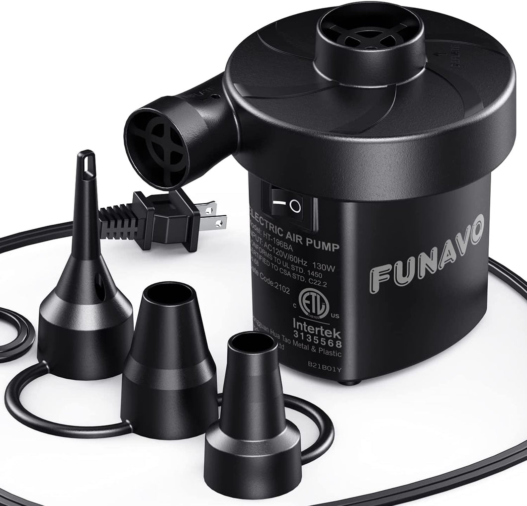 FUNAVO Portable Air Pump With 3 Nozzles